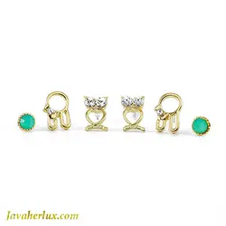 ست گوشواره میخی زنانه مدل سلدا _ کد : 200093