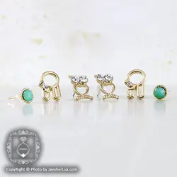 ست گوشواره میخی زنانه مدل سلدا _ کد : 200093