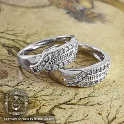 ست حلقه نقره مدل آندیا _ کد : 100073 | جواهر لوکس