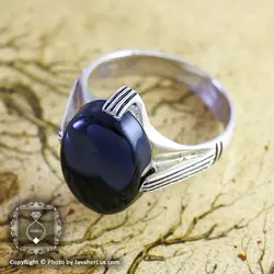 انگشتر نقره مردانه عقیق سیاه مدل هومان _ کد : 100087 | جواهر لوکس