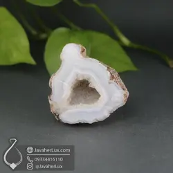 سنگ طبیعی عقیق ژئود سفید مناسب سنگ درمانی _ کد 401072