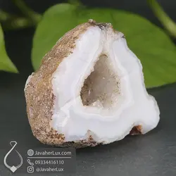 سنگ طبیعی عقیق ژئود سفید مناسب سنگ درمانی _ کد 401072