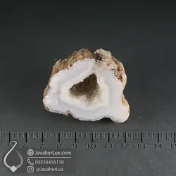 سنگ طبیعی عقیق ژئود سفید مناسب سنگ درمانی _ کد 401072