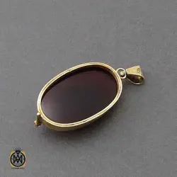 مدال عقیق خوش نقش و درشت طرح گیتی - کد 3438