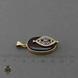 مدال عقیق خوش نقش و درشت طرح گیتی - کد 3438