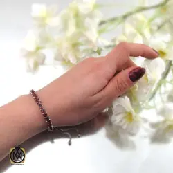 دستبند گارنت زنانه خوش رنگ طرح سولماز - کد 1215