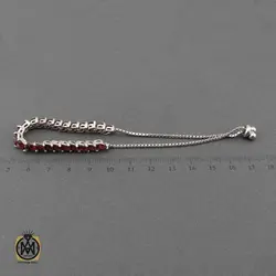 دستبند گارنت زنانه خوش رنگ طرح سولماز - کد 1215