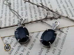 مدال یاقوت کبود اصل طرح ترانه زنانه - کد 3222