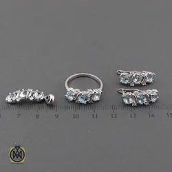 سرویس توپاز آبی طرح رویا زنانه - کد 7267