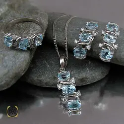 سرویس توپاز آبی طرح رویا زنانه - کد 7267