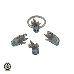 سرویس توپاز آبی طرح حلیا زنانه -کد 7248