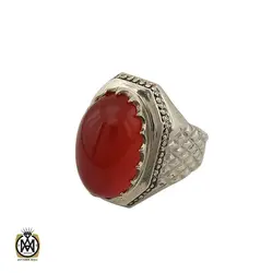 انگشتر عقیق مرغوب و درشت مردانه هنر دست استاد شرفیان - کد 8535