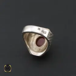 انگشتر عقیق مرغوب و درشت مردانه هنر دست استاد شرفیان - کد 8535