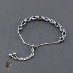 دستبند آمتیست زنانه اصل و خوش رنگ طرح آیدا - کد 1248
