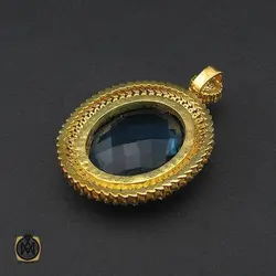 مدال توپاز لندن و الماس طرح لعیا زنانه - کد 3185