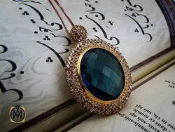 مدال توپاز لندن و الماس طرح لعیا زنانه - کد 3185