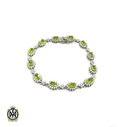 دستبند زبرجد زنانه طرح شكوه - کد 1037