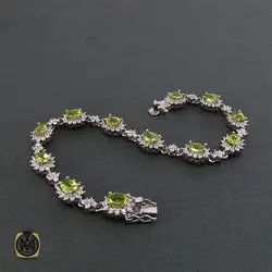 دستبند زبرجد زنانه طرح شكوه - کد 1037