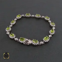 دستبند زبرجد زنانه طرح شكوه - کد 1037