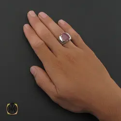 انگشتر یاقوت سرخ آفریقایی مردانه - کد 8405