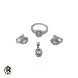 سرویس توپاز آبی طرح چکامه زنانه - کد 7184