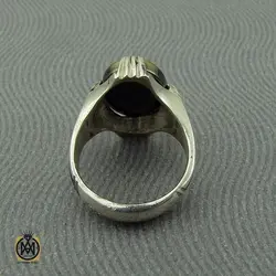 انگشتر حدید با حکاکی استغفر الله العظيم واتوب اليه مردانه - کد 10363