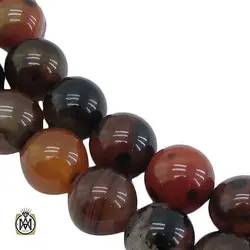 تسبیح عقیق سلیمانی 33 دانه طبیعی و خوش نقش - کد 4457