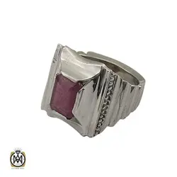 انگشتر یاقوت سرخ فاخر مردانه هنر دست استاد شرفیان – کد 8803