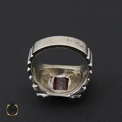 انگشتر یاقوت سرخ فاخر مردانه هنر دست استاد شرفیان – کد 8803