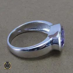 انگشتر آمتیست زنانه طرح نیکا - کد 2037