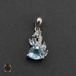 سرویس توپاز آبی طرح سارگل زنانه - کد 7268
