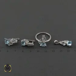 سرویس توپاز آبی طرح سارگل زنانه - کد 7268