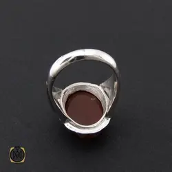 انگشتر عقیق یمن مردانه با حکاکی ومن یتق الله استاد رائف – کد 8783