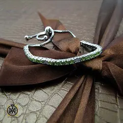 دستبند زبرجد زنانه اصل و خوش رنگ طرح قاصدک - کد 1212