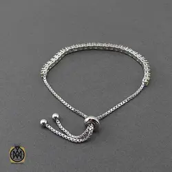 دستبند زبرجد زنانه اصل و خوش رنگ طرح قاصدک - کد 1212