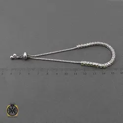 دستبند زبرجد زنانه اصل و خوش رنگ طرح قاصدک - کد 1212