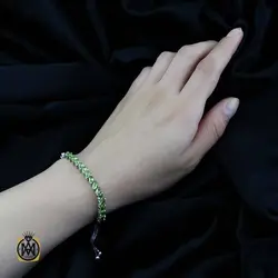 دستبند زبرجد زنانه اصل طرح سانیا - کد 1239