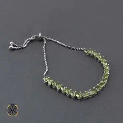 دستبند زبرجد زنانه اصل طرح سانیا - کد 1239