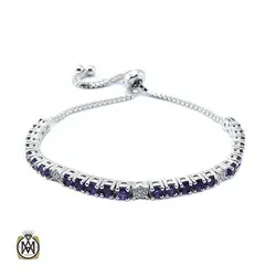 دستبند آمتیست زنانه خوش رنگ و مرغوب طرح مهرانا - کد 1246