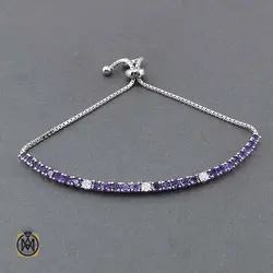 دستبند آمتیست زنانه خوش رنگ و مرغوب طرح مهرانا - کد 1246
