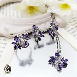 سرویس آمتیست زنانه خوش رنگ طرح سولماز - کد 7387