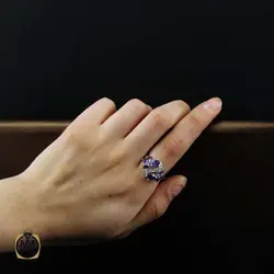 سرویس آمتیست زنانه خوش رنگ طرح سولماز - کد 7387