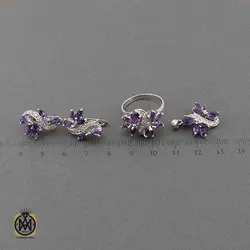 سرویس آمتیست زنانه خوش رنگ طرح سولماز - کد 7387