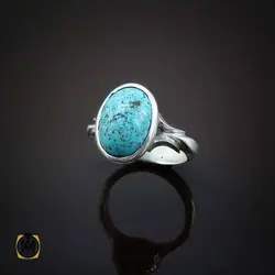 انگشتر فیروزه نیشابوری اسپرت ساده و زیبا - کد 11253