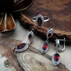 سرویس گارنت زنانه خوش رنگ و معدنی نادیا - کد 7344