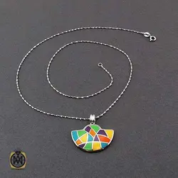 سرویس نقره مینا کاری زنانه طرح آرمیتان - کد 7324