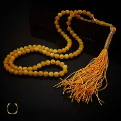 تسبیح 101 دانه پودر کهربا اصل و درجه یک - کد 4431