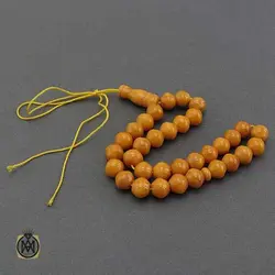 تسبیح کهربا لهستان مرغوب 33 دانه اصل و با کیفیت - کد 4442