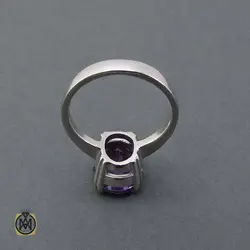 انگشتر آمتیست اصل زنانه مدل چهار چنگ - کد 2506