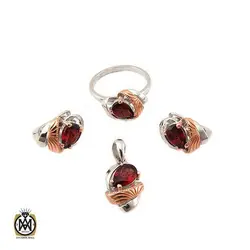 سرویس گارنت زنانه خوش رنگ معدنی طرح سولینا - کد 7389